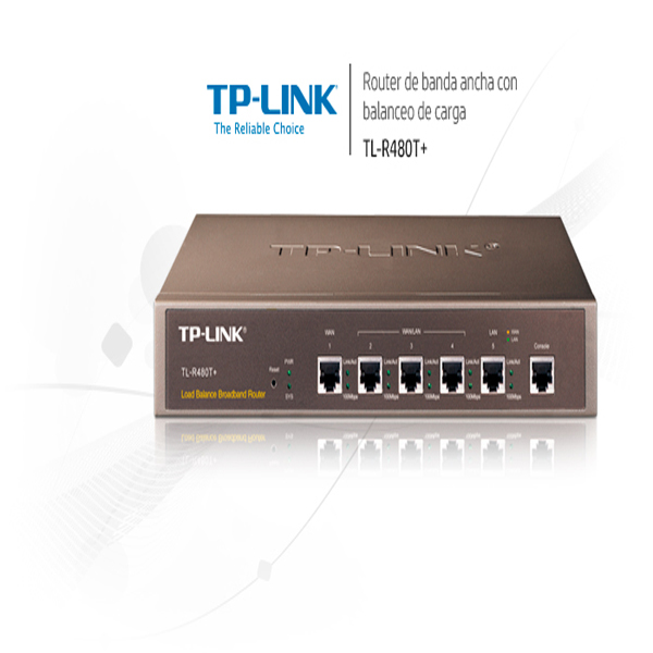 Router TP-LINK Empresarial 2WAN + 3LAN TL-R480T+