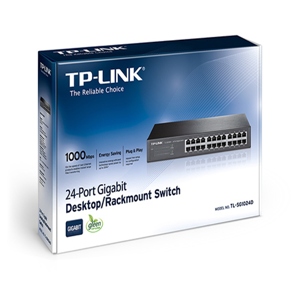 Switch TP-LINK Gigabit 24 Puertos 10/100/1000 TL-SG1024D
