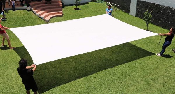 Malla Toldo Vela Alta Calidad 7 x 3 metros Uv 98% Blanco