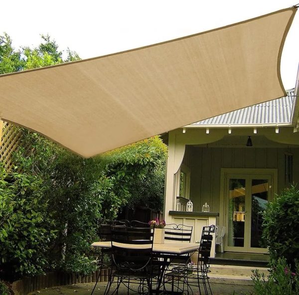 Malla Toldo Vela Alta Calidad 8 x 12 metros Uv 98% Beige