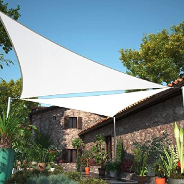 Toldo Vela sombra viento y granizo- 4*4*5.6 triangulo BLANCO