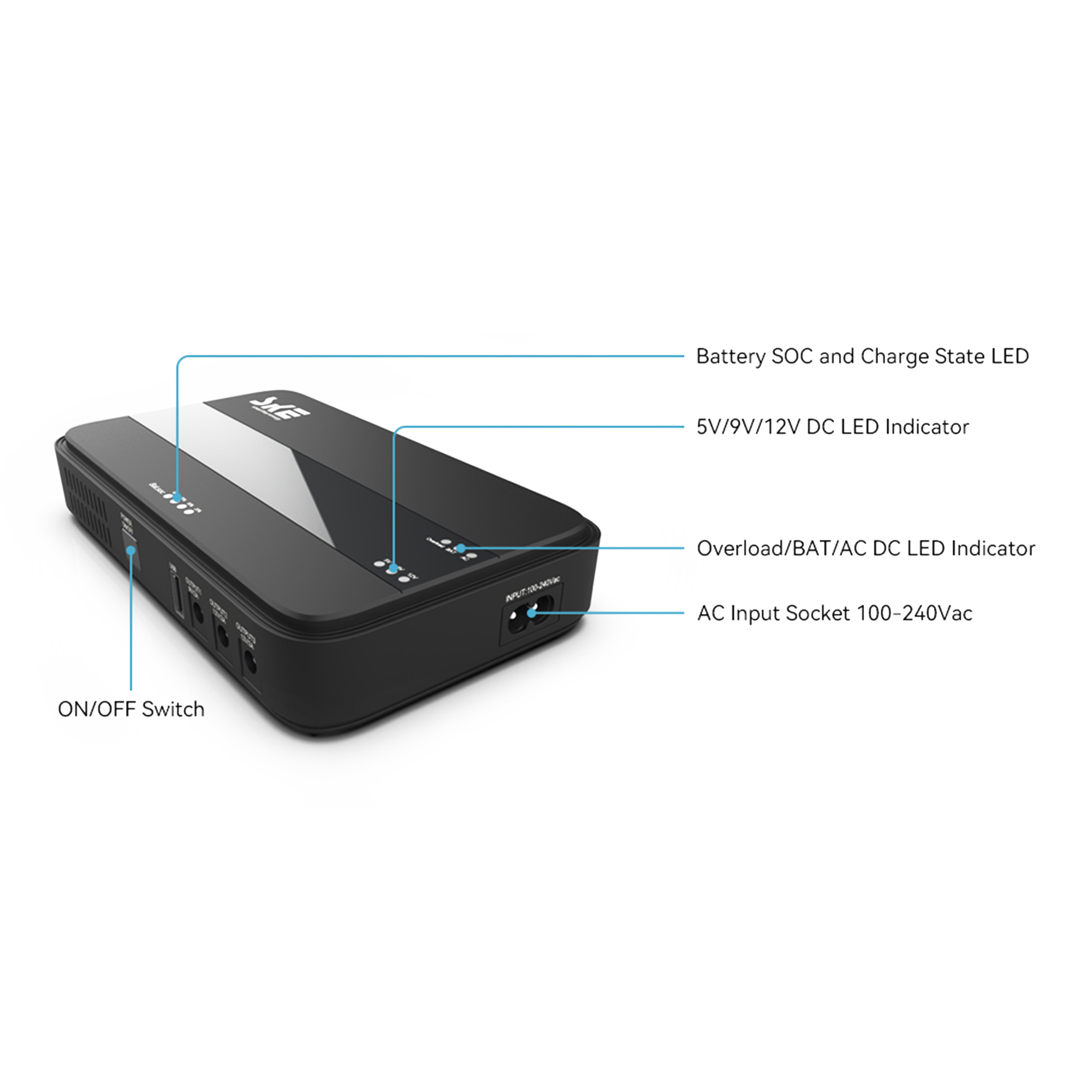 Mini Ups SKE DC10400 Pro Li-ion 10400mAh 38,48Wh Mini Ups SKE DC10400 Pro Li-ion 10400mAh 38,48Wh