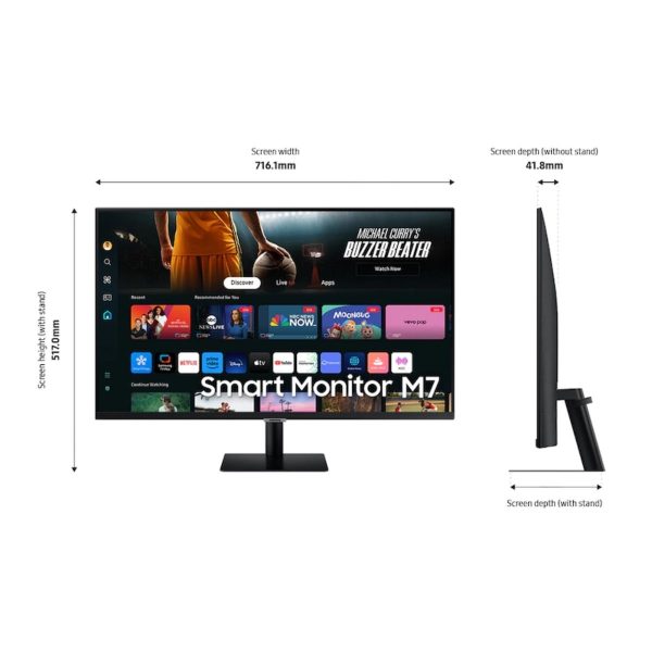 Copia - Monitor Gamer Samsung Smart M7 32" Va 4k 60hz Gaming