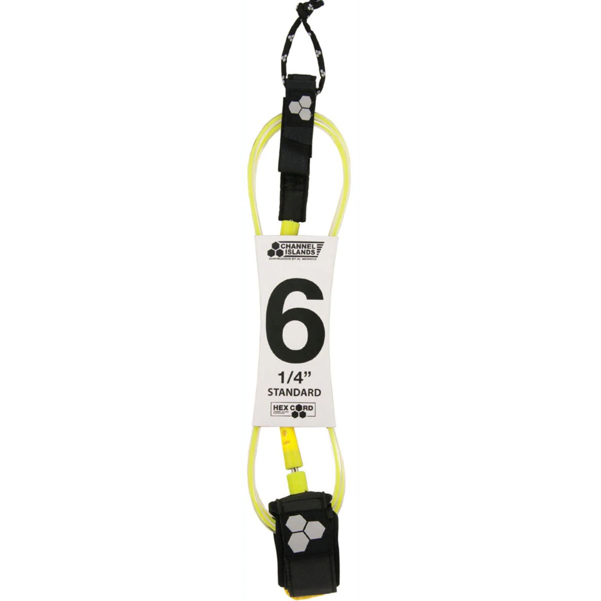 Leash Para Tabla De Surf 1,8M HEX CORD Amarillo