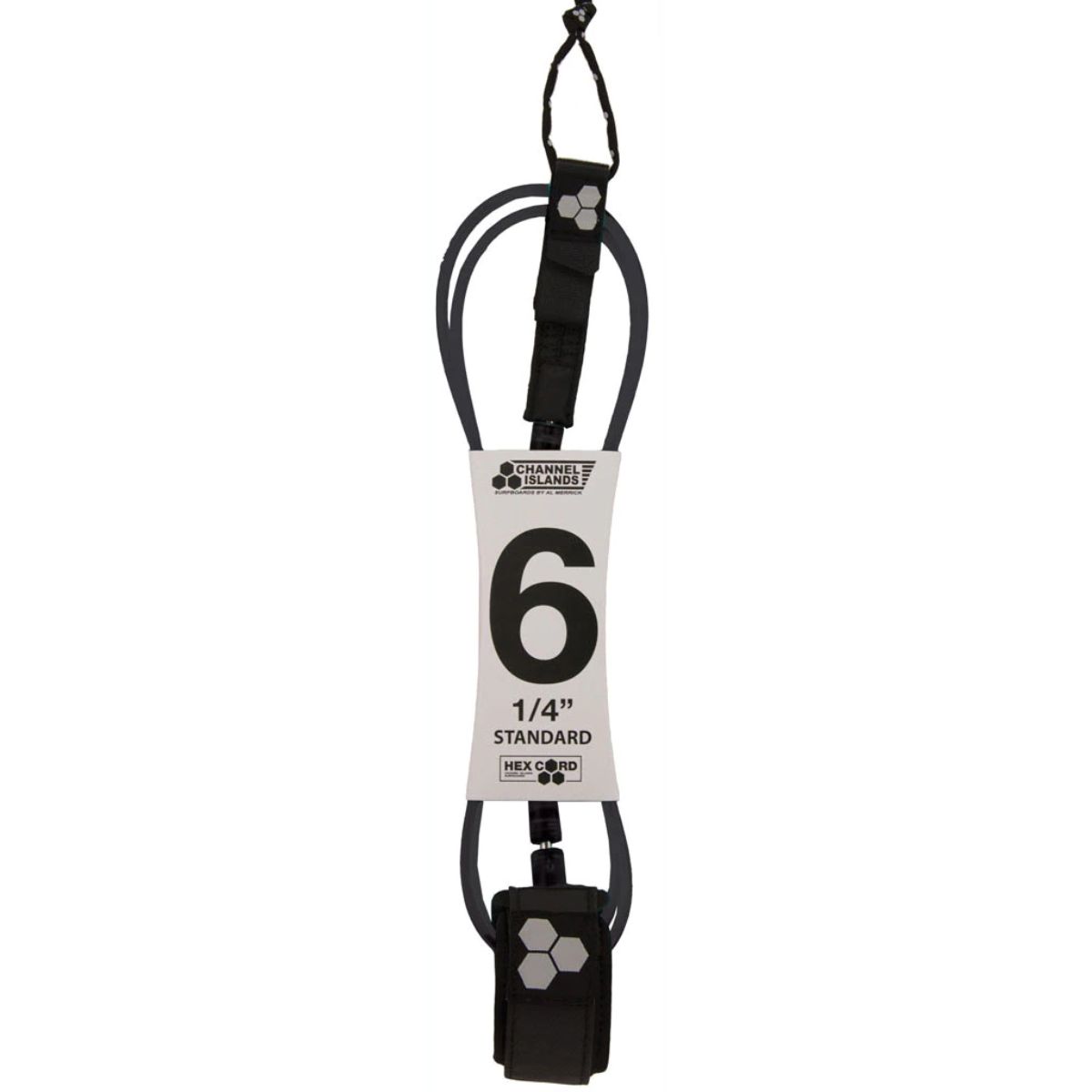 Leash Para Tabla De Surf 1,8M HEX CORD Negro CHANNEL ISLANDS