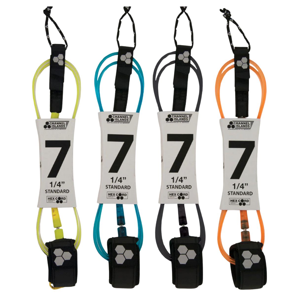 Leash Para Tabla Surf 2,1M HEX CORD Amarillo CHANNEL ISLANDS