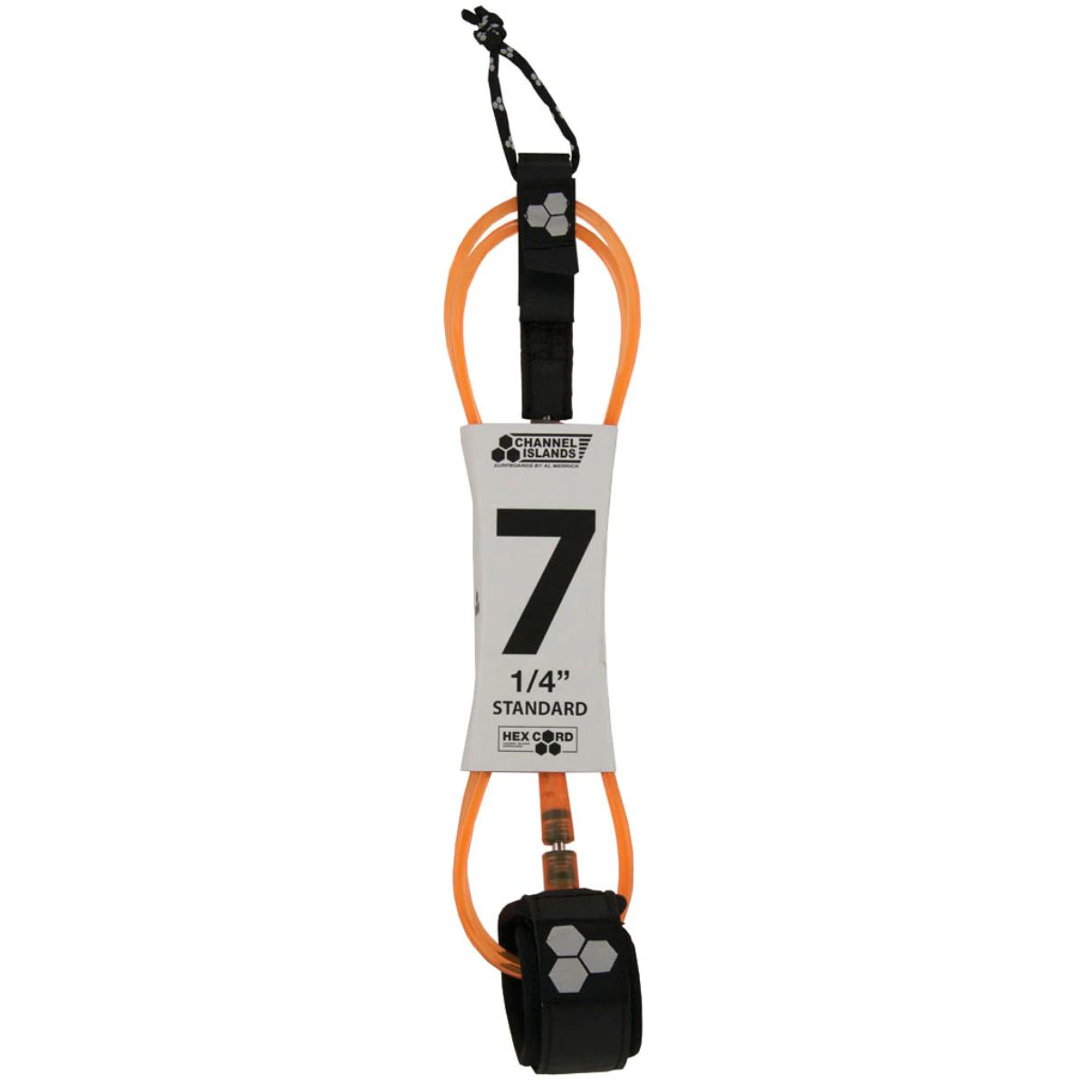 Leash Para Tabla Surf 2,1M HEX CORD Naranja CHANNEL ISLANDS