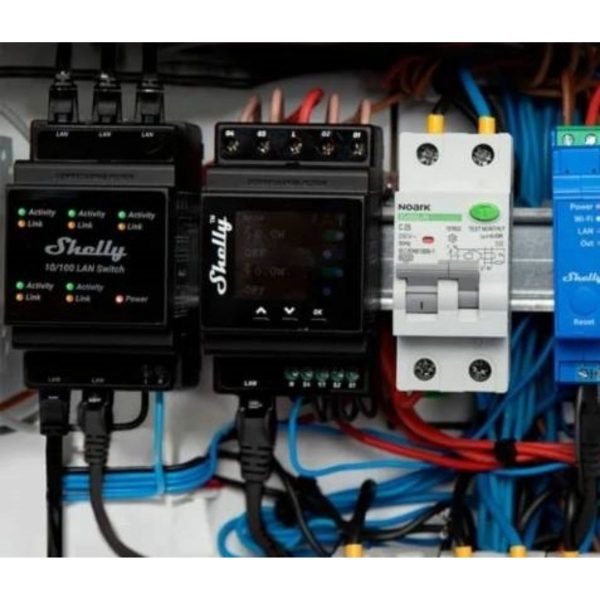 Switch LAN Shelly 5 puertos RJ-45 DIN
