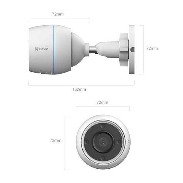 Camara Wifi Ezviz CS-H3C Color Full HD con luz