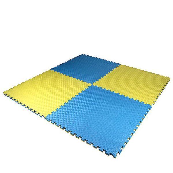 Copia - Piso Tatami Goma Eva Encastrable 1x1m 2cm AZUL-AMARILLO
