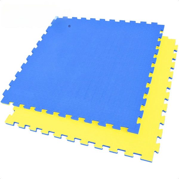 Copia - Piso Tatami Goma Eva Encastrable 1x1m 2cm AZUL-AMARILLO