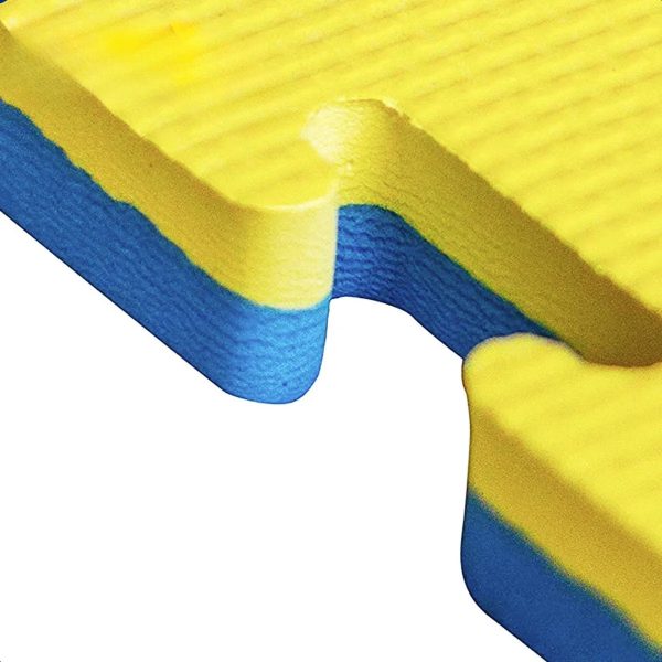 Copia - Piso Tatami Goma Eva Encastrable 1x1m 2cm AZUL-AMARILLO