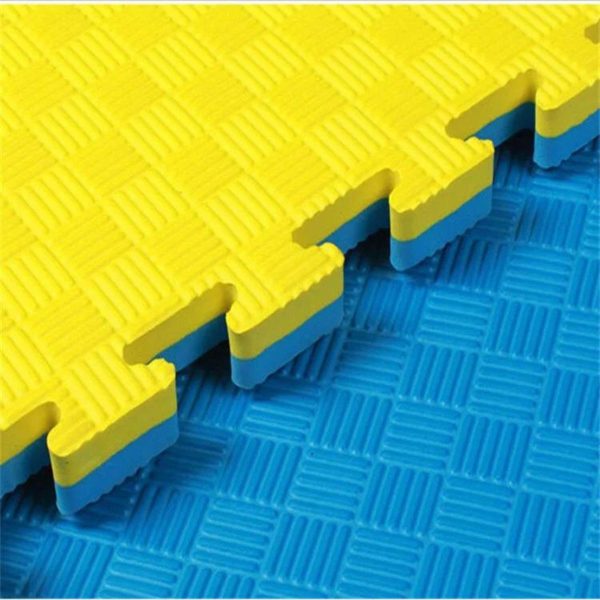 Copia - Piso Tatami Goma Eva Encastrable 1x1m 2cm AZUL-AMARILLO