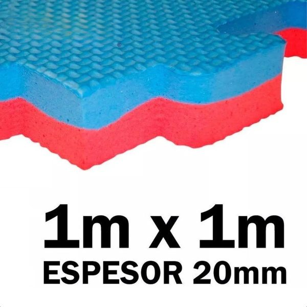 Copia - Piso Tatami Goma Eva Encastrable 1x1m 2cm ROJO-AZUL
