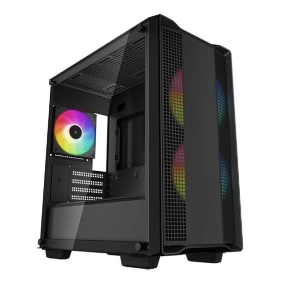 Gabinete Gamer Deepcool CC360 ARGB Negro 3 fans RGB de 120mm