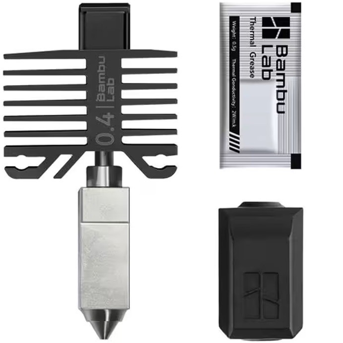 Hotend con Boquilla Acero Endurecido 0.4mm P1S X1C -Original Hotend con Boquilla Acero Endurecido 0.4mm P1S X1C -Original