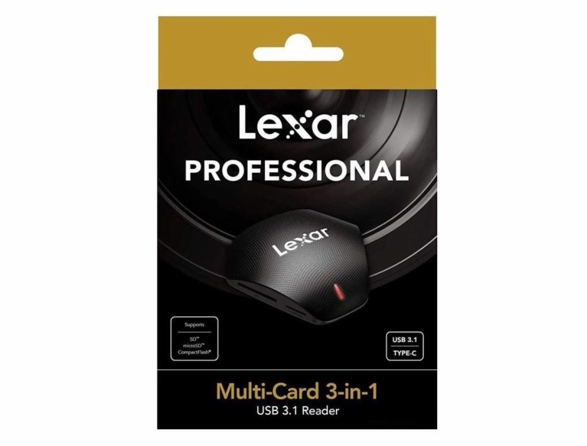 Lector Lexar Multi-Card 3 en 1 SD/microSD USB 3.1 RW500 Lector Lexar Multi-Card 3 en 1 SD/microSD USB 3.1 RW500