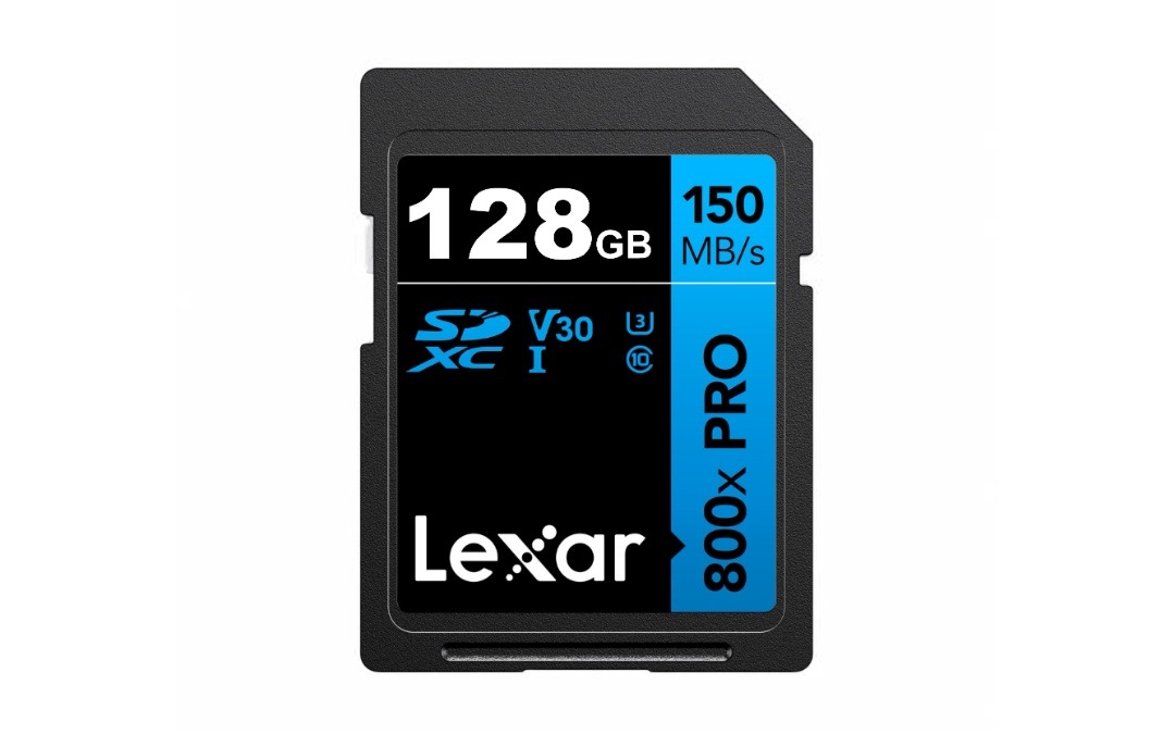 Memoria SDXC Lexar 800X Pro 128GB Blue Series hasta 120 MB/s