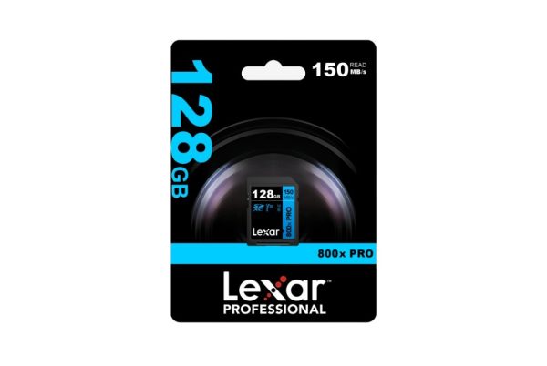 Memoria SDXC Lexar 800X Pro 128GB Blue Series hasta 120 MB/s