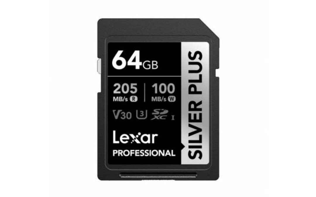Memoria SDXC Lexar Pro 64GB Silver Plus - hasta 205 MB/s