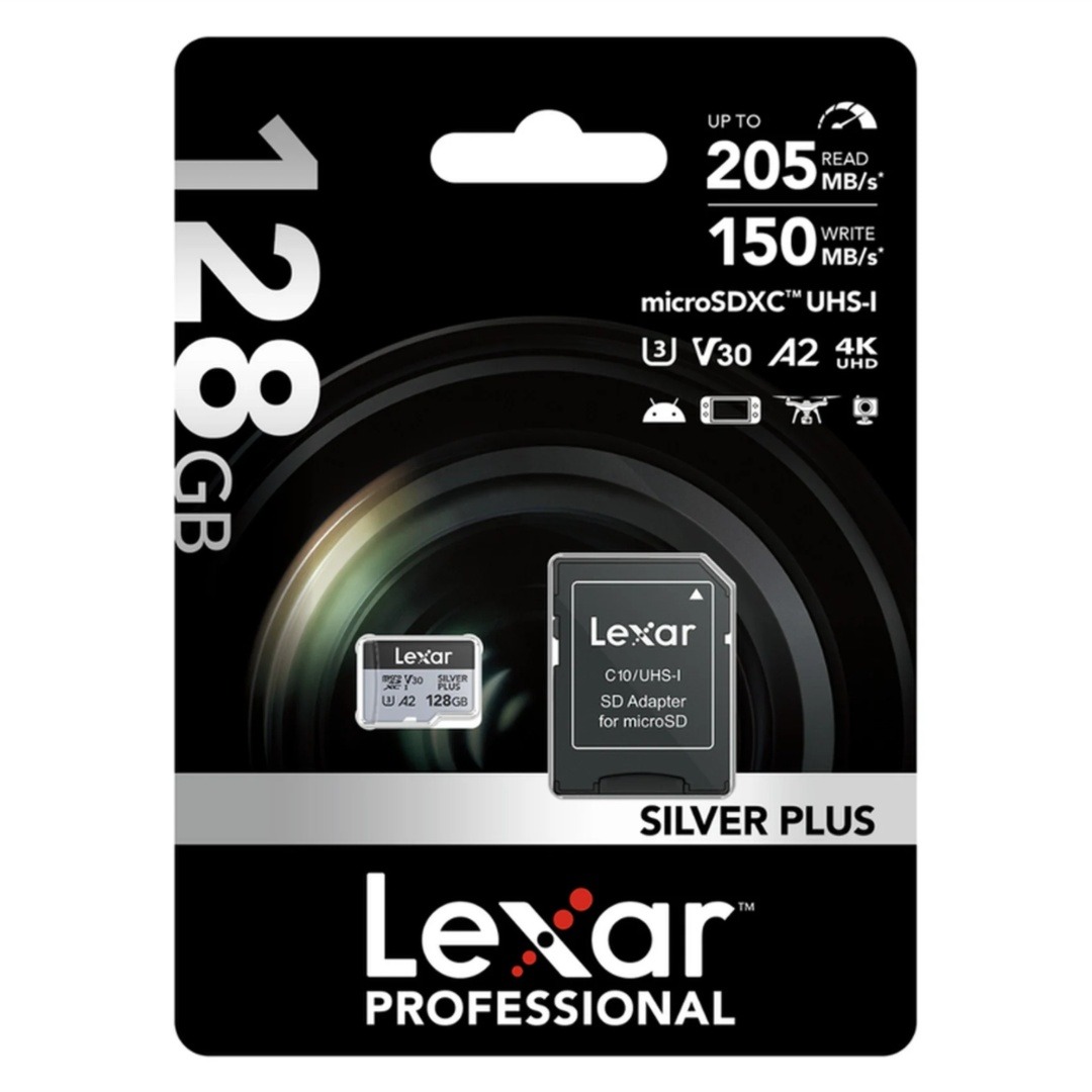 Memoria microSDXC Lexar Pro 128GB Silver Plus - 205 MB/s