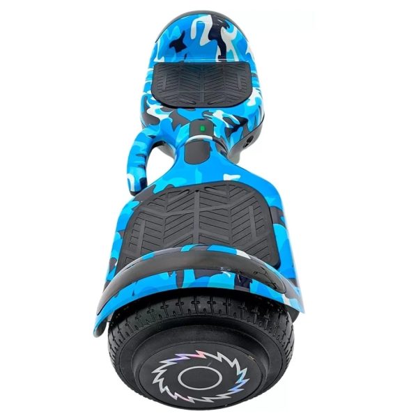 Patineta Eléctrica Hoverboard BT c/Rodilleras Azul Camuflado