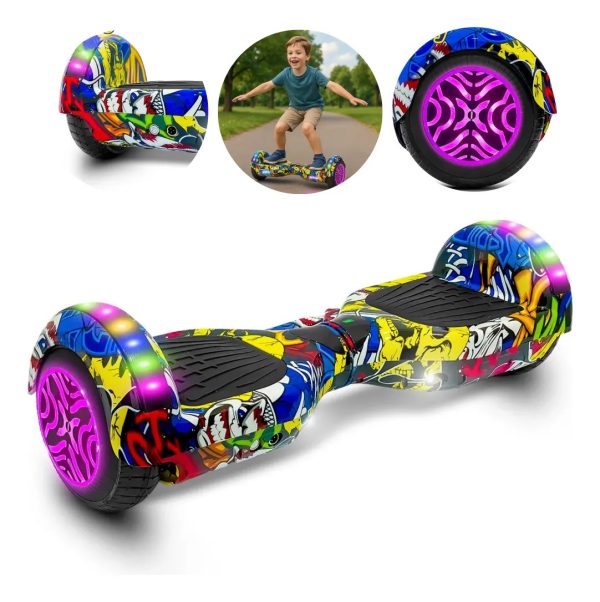 Patineta Eléctrica Hoverboard BT c/Rodilleras Rosa Camuflado