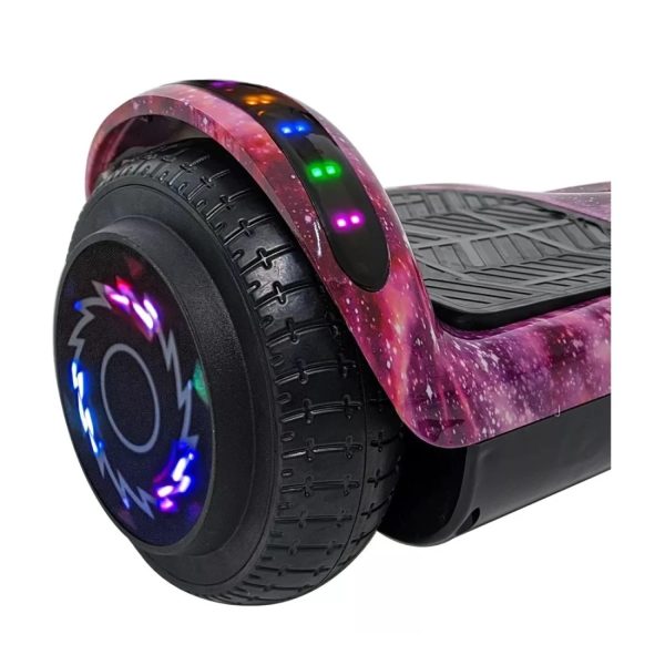 Patineta Eléctrica Hoverboard BT c/Rodilleras -Rosa Nebulosa